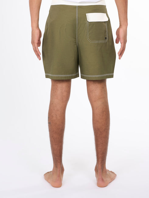 KnowledgeCotton Apparel - Board simtröjor - GRS/Vegan PETA - Burnt Olive